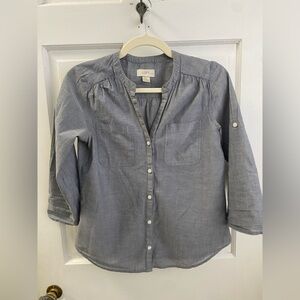 LOFT Chambray Button-Up Shirt